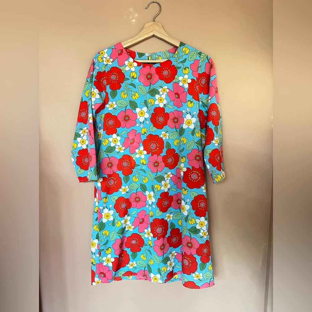 Vintage Floral Multicolor Dress - Medium